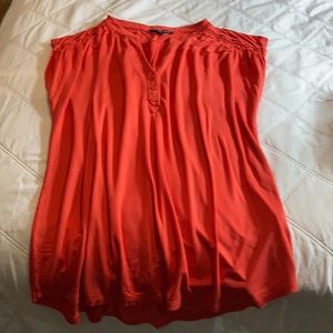Cable and Gauge Orange Summer Sleeveless Top